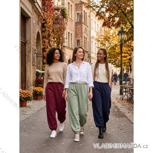 Lange, butterweiche Damen-Jogginghose (44/46/48, Einheitsgröße) ITALIENISCHE MODE IM4260305
