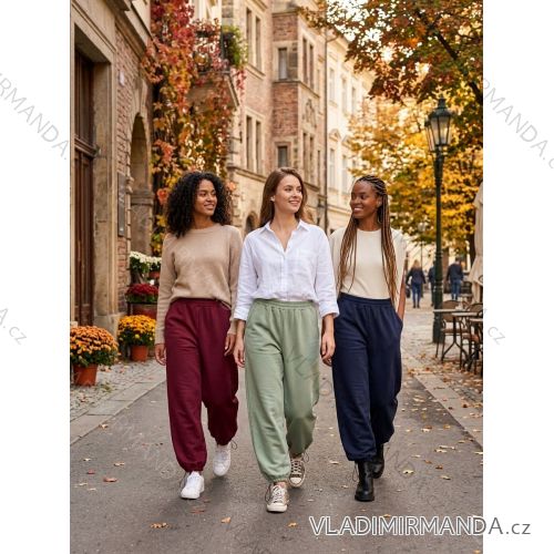 Lange, butterweiche Damen-Jogginghose (44/46/48, Einheitsgröße) ITALIENISCHE MODE IM4260305