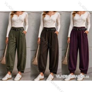 Elegante Jogginghose mit Gürtel, Damengröße Oversize (42/44/46, Einheitsgröße), italienische Mode, IM4260310