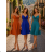 Elegantes Damen-Partykleid mit langen Ärmeln (S/M ONE SIZE) ITALIAN FASHION IM322282 XS/S/M türkis
