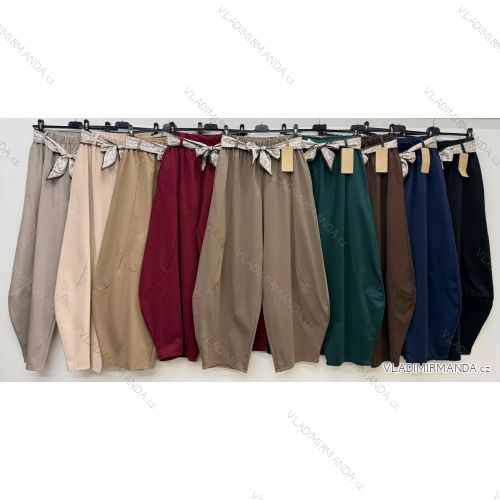 Elegante Jogginghose mit Gürtel, Damengröße Oversize (42/44/46, Einheitsgröße), italienische Mode, IM4260310