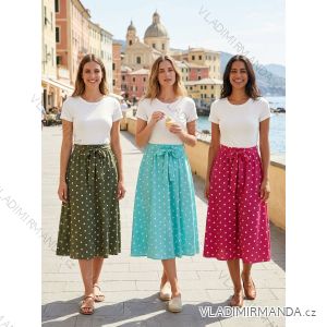 Langes, kurzärmeliges Sommerkleid mit Polka-Dots für Damen (Einheitsgröße S/M/L) ITALIENISCHE MODE IMC26155/DUR