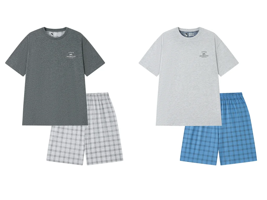 Herren-Kurzarmpyjama, Oversize (M - 3XL) WOLF S2675C