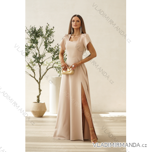 Damen (34-38) POLISH FASHION PMLWD24AMELIA Trägerloses langes Partykleid mit Pailletten