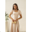 Damen (34-38) POLISH FASHION PMLWD24AMELIA Trägerloses langes Partykleid mit Pailletten beige 