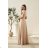 Damen (34-38) POLISH FASHION PMLWD24AMELIA Trägerloses langes Partykleid mit Pailletten beige 