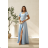 Damen (34-38) POLISH FASHION PMLWD24AMELIA Trägerloses langes Partykleid mit Pailletten blau 