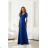 Damen (34-38) POLISH FASHION PMLWD24AMELIA Trägerloses langes Partykleid mit Pailletten Königsblau 36