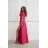 Damen (34-38) POLISH FASHION PMLWD24AMELIA Trägerloses langes Partykleid mit Pailletten růžová fuchsiová 
