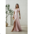 Damen (34-38) POLISH FASHION PMLWD24AMELIA Trägerloses langes Partykleid mit Pailletten Rose alte Rose 48