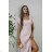 Damen (34-38) POLISH FASHION PMLWD24AMELIA Trägerloses langes Partykleid mit Pailletten Rose alte Rose 48