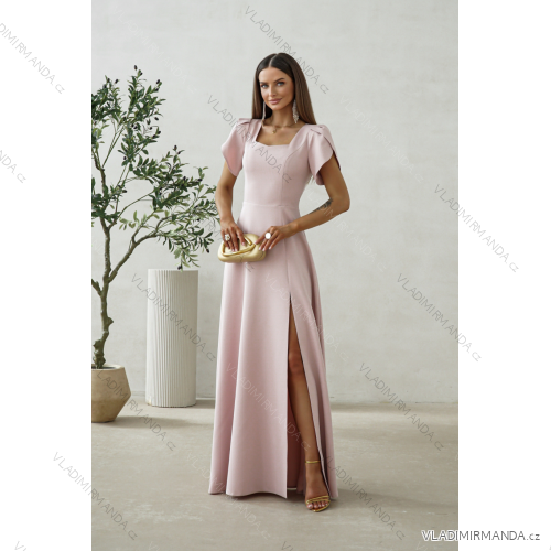 Damen (34-38) POLISH FASHION PMLWD24AMELIA Trägerloses langes Partykleid mit Pailletten Rose alte Rose 48