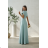 Damen (34-38) POLISH FASHION PMLWD24AMELIA Trägerloses langes Partykleid mit Pailletten olivgrün 48