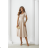 Damen (34-38) POLISH FASHION PMLWD24AMELIA Trägerloses langes Partykleid mit Pailletten beige 48
