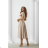 Damen (34-38) POLISH FASHION PMLWD24AMELIA Trägerloses langes Partykleid mit Pailletten beige 48