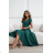 Damen (34-38) POLISH FASHION PMLWD24AMELIA Trägerloses langes Partykleid mit Pailletten zelená tmavá 38