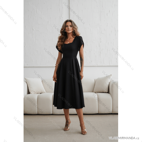 Damen (34-38) POLISH FASHION PMLWD24AMELIA Trägerloses langes Partykleid mit Pailletten schwarz 48