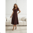 Damen (34-38) POLISH FASHION PMLWD24AMELIA Trägerloses langes Partykleid mit Pailletten brown Schokolade 48