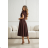 Damen (34-38) POLISH FASHION PMLWD24AMELIA Trägerloses langes Partykleid mit Pailletten brown Schokolade 48