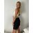 Langes, elegantes, trägerloses Damenkleid (Einheitsgröße S/M) ITALIAN FASHION IMPMD23333 S / M / L schwarz