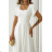 Damen (34-38) POLISH FASHION PMLWD24AMELIA Trägerloses langes Partykleid mit Pailletten weiß 36