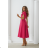 Damen (34-38) POLISH FASHION PMLWD24AMELIA Trägerloses langes Partykleid mit Pailletten růžová fuchsiová 