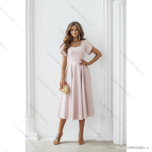 Damen (34-38) POLISH FASHION PMLWD24AMELIA Trägerloses langes Partykleid mit Pailletten Rose alte Rose 36