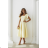 Damen (34-38) POLISH FASHION PMLWD24AMELIA Trägerloses langes Partykleid mit Pailletten žlutá 