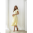 Damen (34-38) POLISH FASHION PMLWD24AMELIA Trägerloses langes Partykleid mit Pailletten žlutá 