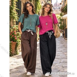 Damen-Strickpullover mit kurzen Ärmeln (Einheitsgröße 42/44/46) Italienische Mode IMWBC2621888/DUR