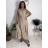 Ärmellose Jacke mit langen Ärmeln (uni sl) ITALIENISCHE Mode IMC17326 beige M/L/XL