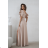 Damen (34-38) POLISH FASHION PMLWD24AMELIA Trägerloses langes Partykleid mit Pailletten beige 50