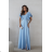 Damen (34-38) POLISH FASHION PMLWD24AMELIA Trägerloses langes Partykleid mit Pailletten blau 50