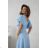 Damen (34-38) POLISH FASHION PMLWD24AMELIA Trägerloses langes Partykleid mit Pailletten blau 50
