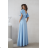 Damen (34-38) POLISH FASHION PMLWD24AMELIA Trägerloses langes Partykleid mit Pailletten blau 50