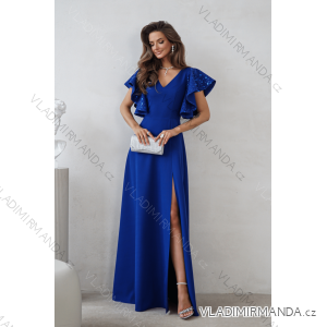 Damen (34-38) POLISH FASHION PMLWD24AMELIA Trägerloses langes Partykleid mit Pailletten