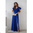 Damen (34-38) POLISH FASHION PMLWD24AMELIA Trägerloses langes Partykleid mit Pailletten Königsblau 34