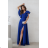 Damen (34-38) POLISH FASHION PMLWD24AMELIA Trägerloses langes Partykleid mit Pailletten Königsblau 34