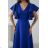 Damen (34-38) POLISH FASHION PMLWD24AMELIA Trägerloses langes Partykleid mit Pailletten Königsblau 34