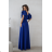 Damen (34-38) POLISH FASHION PMLWD24AMELIA Trägerloses langes Partykleid mit Pailletten Königsblau 34