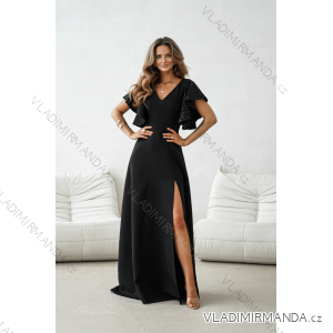 Damen (34-38) POLISH FASHION PMLWD24AMELIA Trägerloses langes Partykleid mit Pailletten