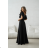 Damen (34-38) POLISH FASHION PMLWD24AMELIA Trägerloses langes Partykleid mit Pailletten schwarz 34