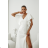 Damen (34-38) POLISH FASHION PMLWD24AMELIA Trägerloses langes Partykleid mit Pailletten weiß 42