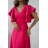 Damen (34-38) POLISH FASHION PMLWD24AMELIA Trägerloses langes Partykleid mit Pailletten růžová fuchsiová 38