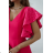 Damen (34-38) POLISH FASHION PMLWD24AMELIA Trägerloses langes Partykleid mit Pailletten růžová fuchsiová 38
