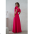 Damen (34-38) POLISH FASHION PMLWD24AMELIA Trägerloses langes Partykleid mit Pailletten růžová fuchsiová 38