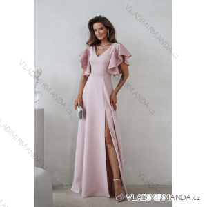 Damen (34-38) POLISH FASHION PMLWD24AMELIA Trägerloses langes Partykleid mit Pailletten