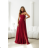 Damen (34-38) POLISH FASHION PMLWD24AMELIA Trägerloses langes Partykleid mit Pailletten vínová bordo 34