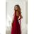 Damen (34-38) POLISH FASHION PMLWD24AMELIA Trägerloses langes Partykleid mit Pailletten vínová bordo 34