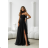 Damen (34-38) POLISH FASHION PMLWD24AMELIA Trägerloses langes Partykleid mit Pailletten schwarz 34